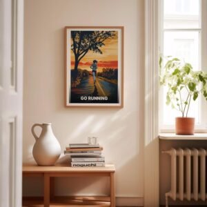 Adventure Travel Poster, Trail Running Marathon Art, Retro Adventure Prints, Out...