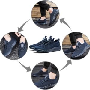 Damyuan Men's Sport Gym Running Shoes Walking Shoes Casual Lace Up Lightweight