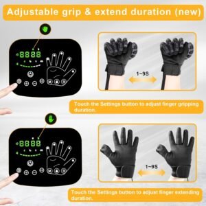 Heated Rehabilitation Robot Gloves Hand Rehabilitation For Stroke Patients Finge...