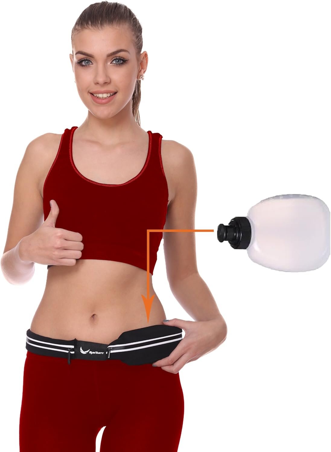 2x 10 oz BPA Free Water Bottles for the Running Hydration Belt w/Touch Screen Co...