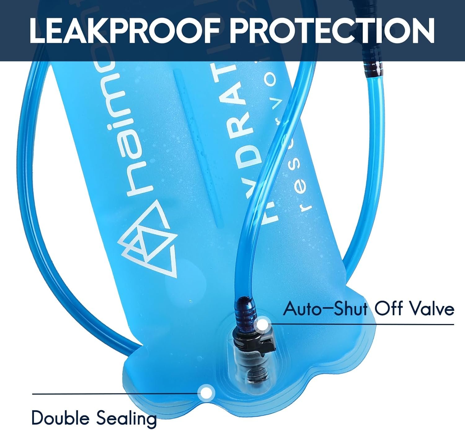 Haimont Hydration Bladder, 2L Water Bladder for Hiking Backpack, TPU Leak-Proof ...