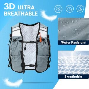 Haimont Running Hydration Vest Pack 5L Lightweight Run Water Vest, Adjustable Hy...