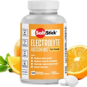 SaltStick Electrolyte FastChews - Orange Chewable Electrolyte Tablets - Salt Tab...