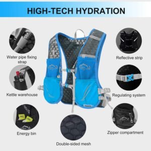 INOXTO Hydration Vest Backpack,Lightweight Water Running Vest Pack with 1.5L Wat...