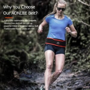 AONIJIE Hydration Belt Running Fanny Pack, with 250ml Soft Water Bottle Flask Ph...