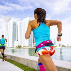 NATHAN Running Belt Waist Pack 5K with Reflective Detail, Zippers and Adjustable...