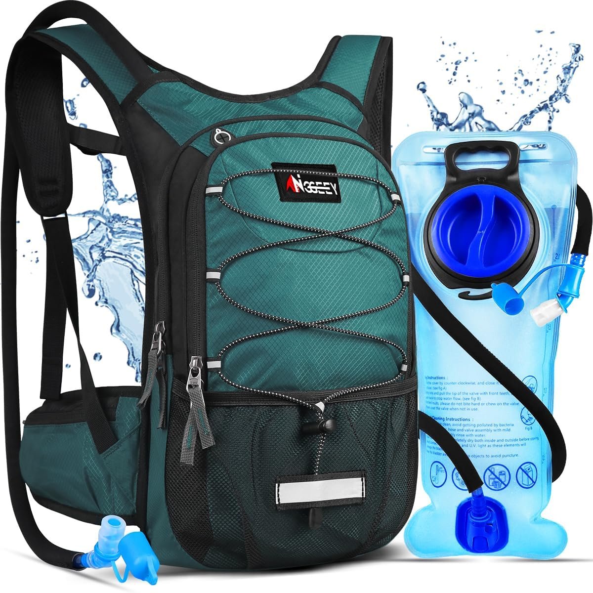 Hydration Pack, Insulated Hydration Backpack with 2L Hydration Bladder, Hiking B...