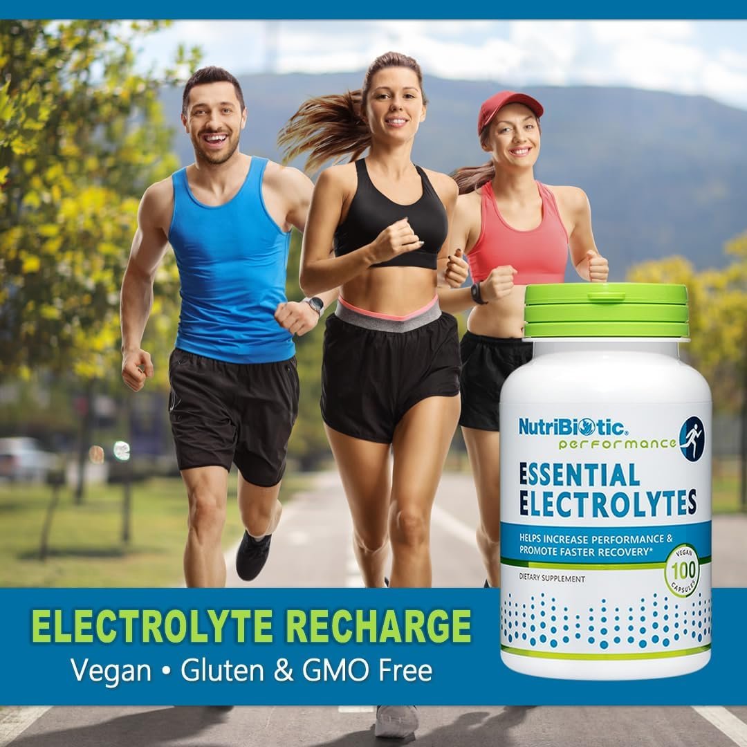 NutriBiotic Essential Electrolytes, 100 Ct Capsules | Supports Increased Perform...