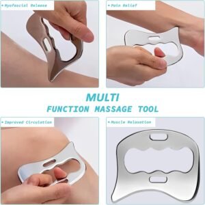 2-in-1 Stainless Steel Gua Sha Muscle Scraper Tool, Myofascial Scraping Tools fo...