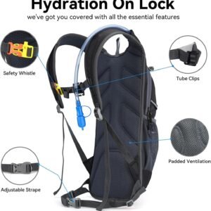 Hydration Pack,Hydration Backpack with 2L Hydration Bladder Lightweight Running ...