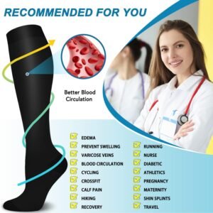 SunFeeling Compression Socks for Women & Men Circulation (3 Pairs) - Best Suppor...