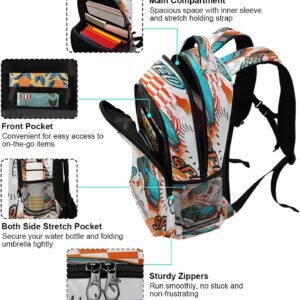 Dussdil Teal Orange Sports Race Car Kid's Backpack Backpacks for Boys Girls, 16 ...