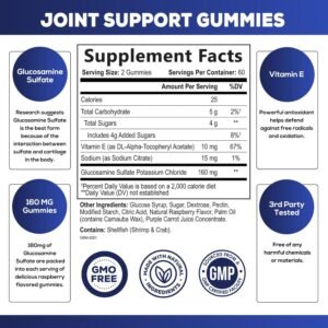 Joint Support Supplement - Extra Strength Glucosamine Joint Support Gummy - Join...