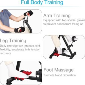 REAQER Pedal Exerciser Bike Hand Arm Leg and Knee Stroke Recovery Equipment for ...