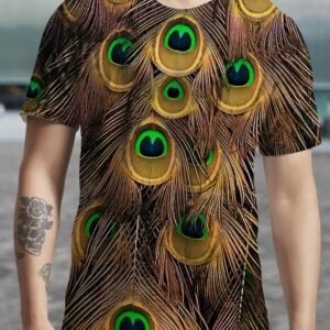 Mens T-Shirt 3D Print T-Shirts Short Sleeve Crew Neck Graphic Tee Men