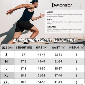 3 Pack Men's Athletic Running Shorts 5 Inch Gym Workout Shorts Quick Dry Active ...