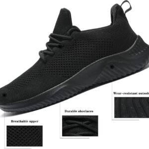 Wrezatro Men's Slip on Walking Shoes Ultra Light Breathable Non Slip Running Sho...