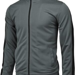 H2H Mens Active Slim Fit Track Lightweight Jacket Zip-up Long Sleeve
