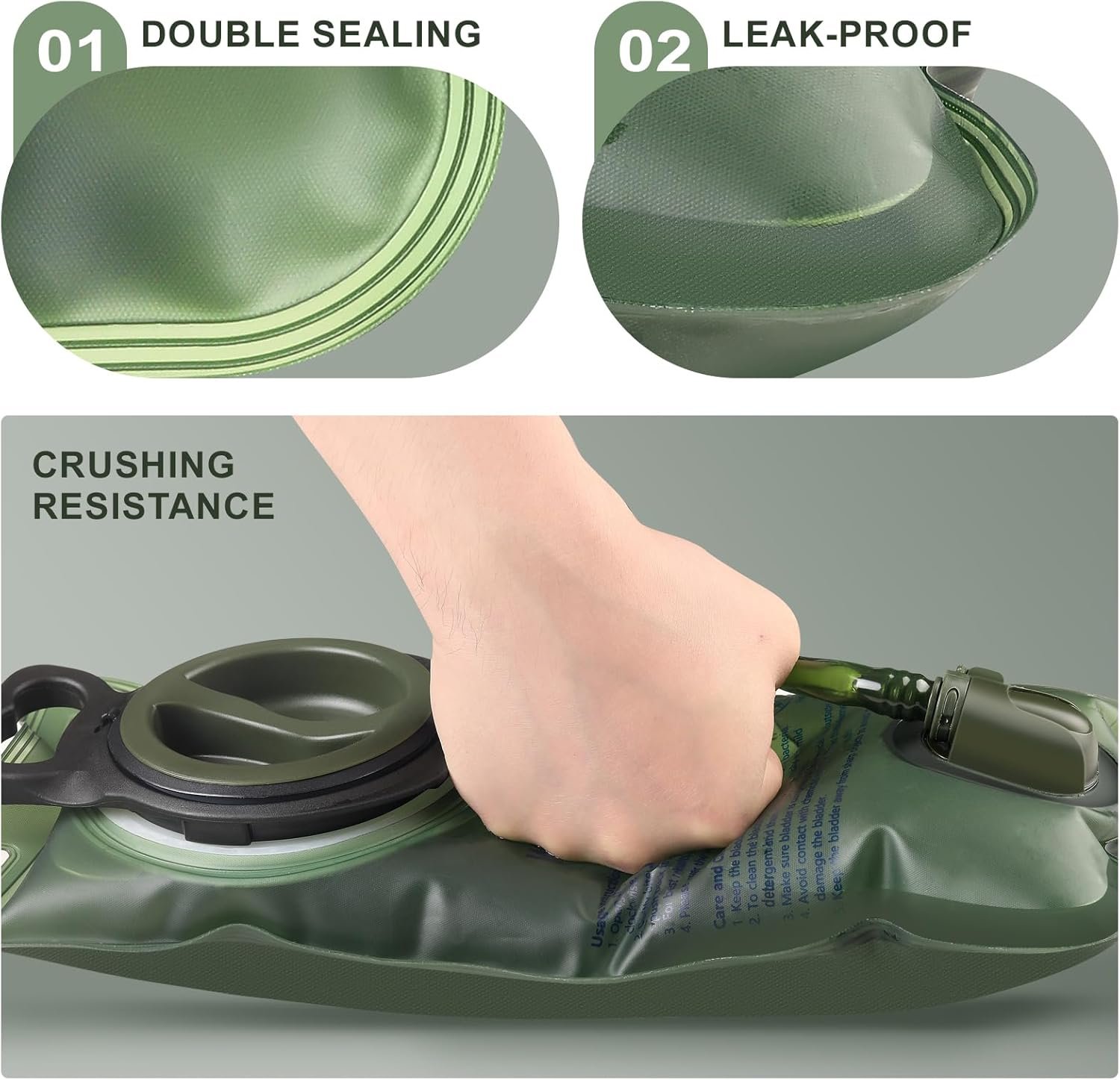 Hydration Bladder, 3rd Generation Water Bladder for Hiking Backpack, Upgrade Lea...