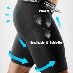 Niksa 2/4 Pack Compression Shorts Men with Pocket, Spandex Running Shorts Sport ...