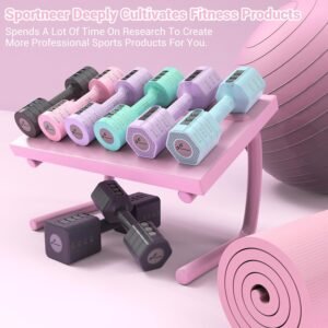 Adjustable Dumbbells Hand Weights Set: Sportneer 5 lb Dumbbells Set of 2 Each 2l...