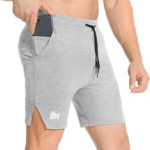 BROKIG Men's Airstretch Gym Shorts,5 Inch Slim Fit Running Exercise Athletic Wor...