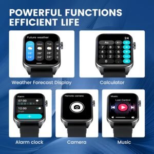 Smart Waterproof Watch V22- Compatible with iPhone & Android, Fitness Tracker, H...