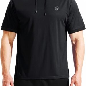 NELEUS Men's Dry Fit Performance Athletic Shirt with Hoods