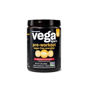 Vega Sport Sugar Free Pre-Workout Energizer, Strawberry Lemonade - Pre Workout P...