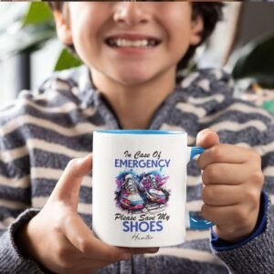 Colorful Sport Shoes Coffee Mug, Funny Running Keepsake Mug, Personalized Choose...