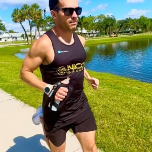 HydroBlast Handheld Running Water Bottle 12 oz of Quick Hydration for Long Dista...