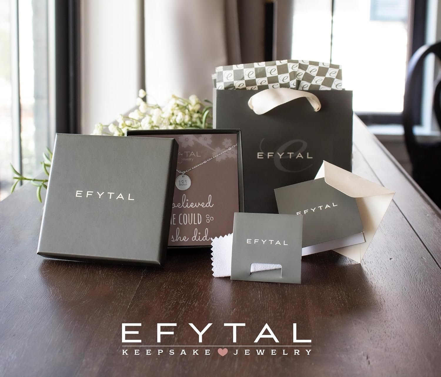 EFYTAL Half Marathon 13.1 Necklace, 925 Sterling Silver Disc Jewelry Gift for At...