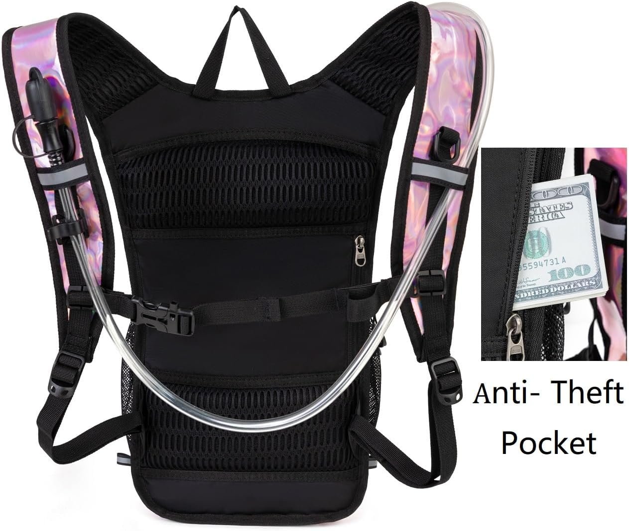 Hydration Backpack Pack with 2 L Water Bladder Lightweight Bag for Running Hikin...