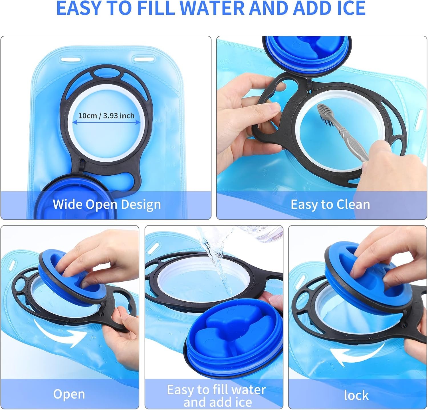 KUYOU Hydration Bladder, Water Bladder Leakproof Water Reservoir Hydration Pack ...