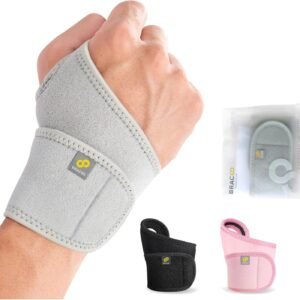 Bracoo Wrist Compression Wrap Brace for Carpal Tunnel, Adjustable Support Strap ...