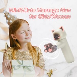 Mini Massage Gun, Christmas Gifts for Women, Girls and Cat Lovers, Cute Travel M...