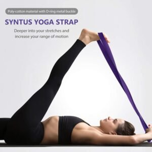 Syntus Yoga Block and Yoga Strap Set, 2 EVA Foam Soft Non-Slip Yoga Blocks 9×6×4...