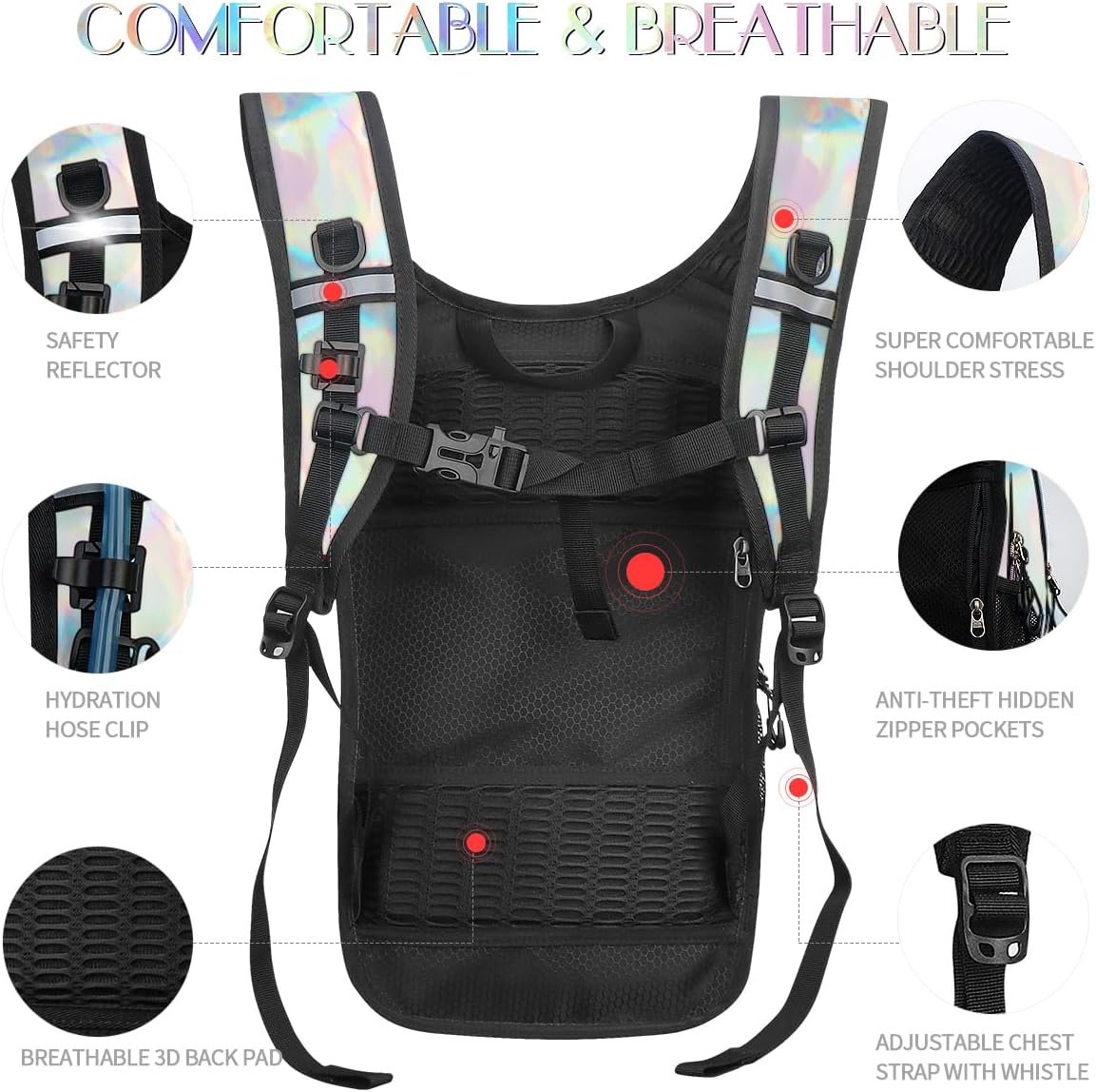 Hydration Pack, Water Backpack with 3L Hydration Bladder Lightweight Insulation,...