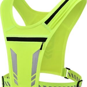 Reflective Vest Chest Phone Holder, Adjustable Hydration Training Workout Gear f...