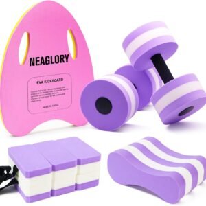 NEAGLORY 5 Pieces Water Aerobics Set Aquatic Exercise Set Pool Fitness Equipment...