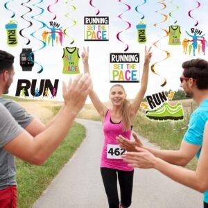 FOZEE Runner Marathon Hanging Swirls, Running Celling Decoration, Marathon Party...