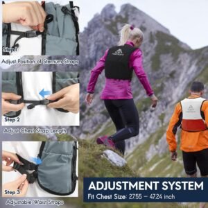 Haimont Running Hydration Vest Pack 5L Lightweight Run Water Vest, Adjustable Hy...