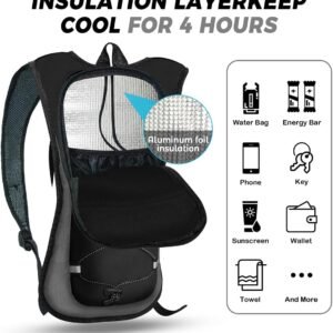 Hydration Backpack Hydration Pack Water Backpack with 2L(70-Ounce) Hydration Bla...