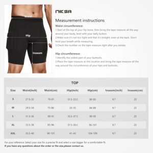 Niksa Compression Shorts Men 2/3 Pack, Compression Underwear for Men Athletic Sh...