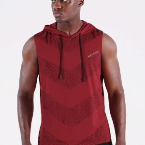 Neleus Men's Workout Tank Tops 3 Pack Sleeveless Running Shirts with Hoodie