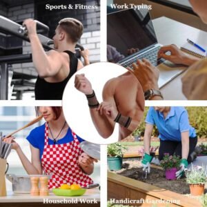 Copper Wrist Compression Sleeves (4Pcs), Compression Wrist Brace Wrist Support f...