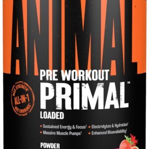 Animal Primal Muscle Hydration + Preworkout Powder – Contains Beta Alanine, 3DPu...