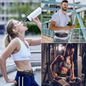 Running Belt Fanny Pack Black Polyester One Size