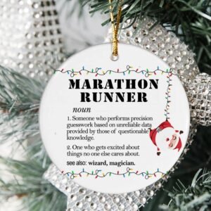Christmas Ornaments Customizable OR32 - Marathon Runner Ornament 2024, Marathon ...