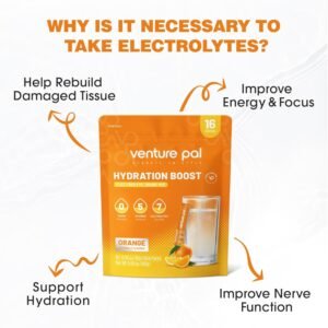 Venture Pal Sugar Free Electrolyte Powder Packets - Liquid Daily IV Drink Mix fo...